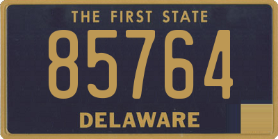 DE license plate 85764