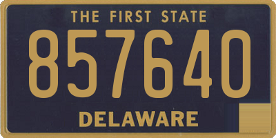 DE license plate 857640