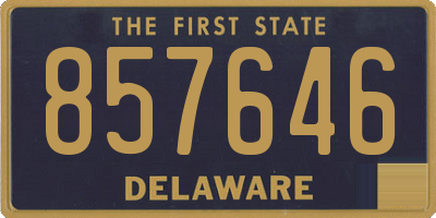 DE license plate 857646