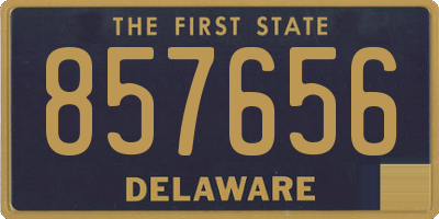 DE license plate 857656