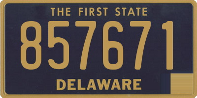 DE license plate 857671