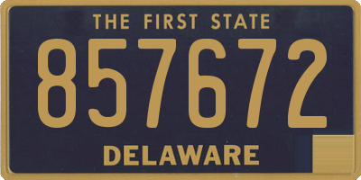 DE license plate 857672