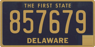DE license plate 857679
