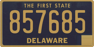 DE license plate 857685