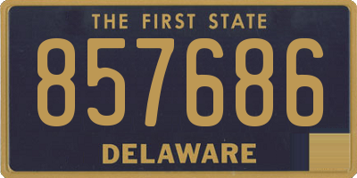 DE license plate 857686
