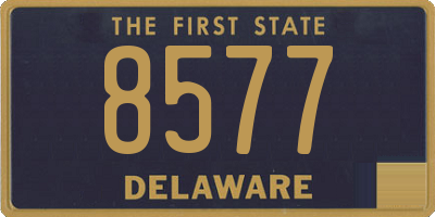 DE license plate 8577