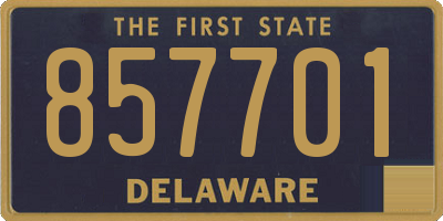 DE license plate 857701