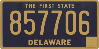 DE license plate 857706