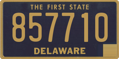 DE license plate 857710