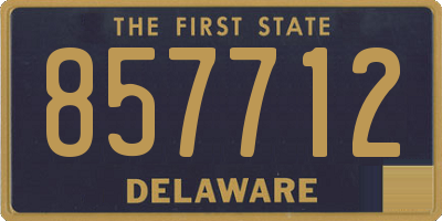 DE license plate 857712