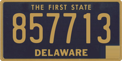 DE license plate 857713