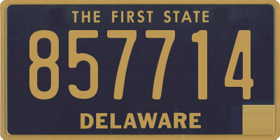 DE license plate 857714