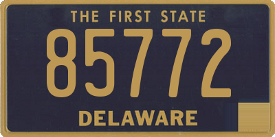 DE license plate 85772