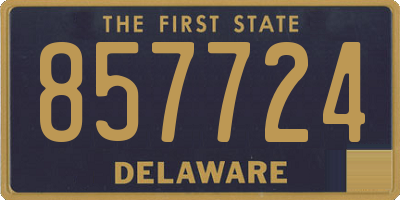 DE license plate 857724