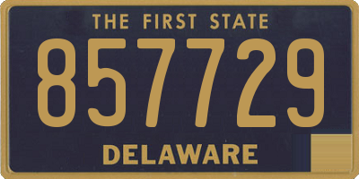 DE license plate 857729