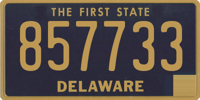 DE license plate 857733