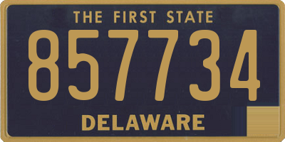 DE license plate 857734