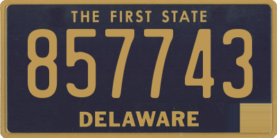 DE license plate 857743