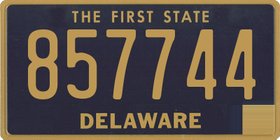 DE license plate 857744