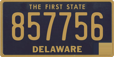 DE license plate 857756