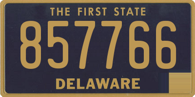 DE license plate 857766
