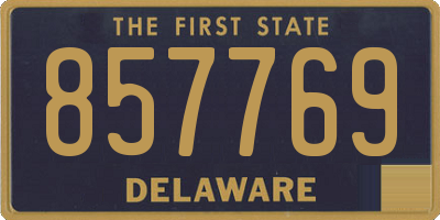 DE license plate 857769