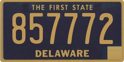 DE license plate 857772