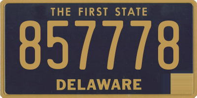 DE license plate 857778