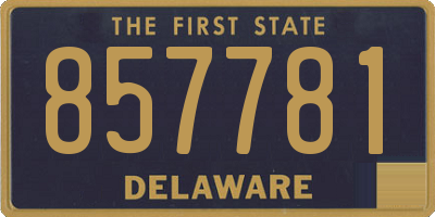 DE license plate 857781