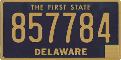 DE license plate 857784