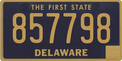 DE license plate 857798