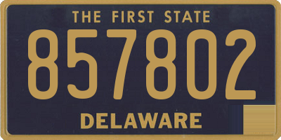 DE license plate 857802