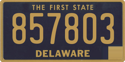 DE license plate 857803