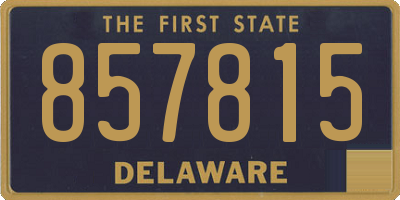 DE license plate 857815