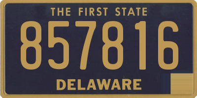 DE license plate 857816