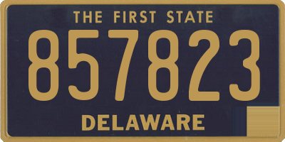 DE license plate 857823
