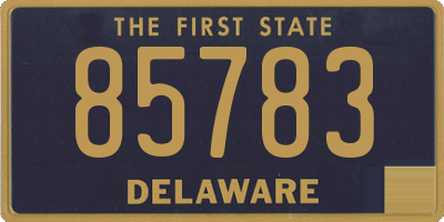 DE license plate 85783