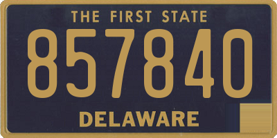 DE license plate 857840