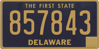 DE license plate 857843