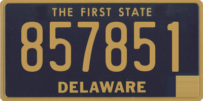 DE license plate 857851