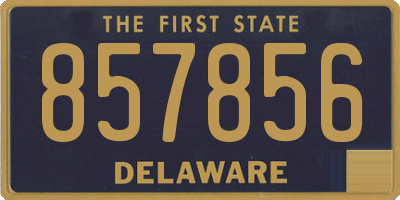 DE license plate 857856