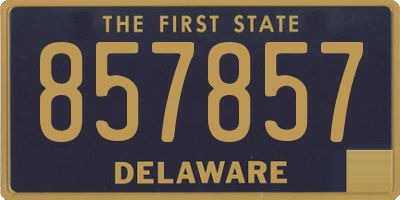 DE license plate 857857