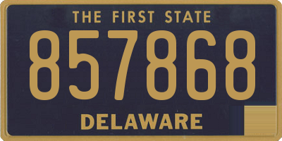 DE license plate 857868