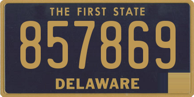 DE license plate 857869