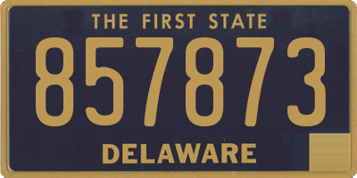 DE license plate 857873