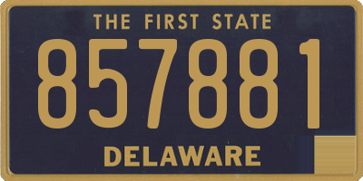 DE license plate 857881