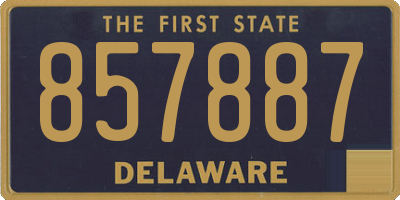DE license plate 857887