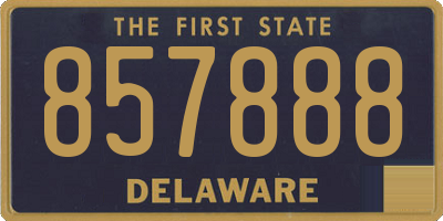 DE license plate 857888
