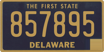 DE license plate 857895
