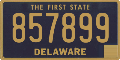 DE license plate 857899